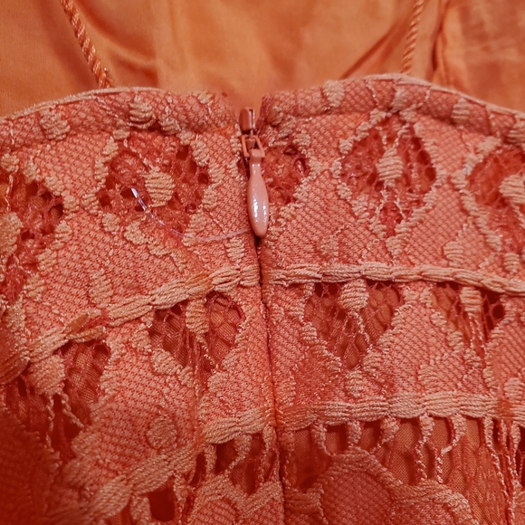NWT Free People Just Like Honey Coral Orange Lace Dress 0 - Picture 16 of 16